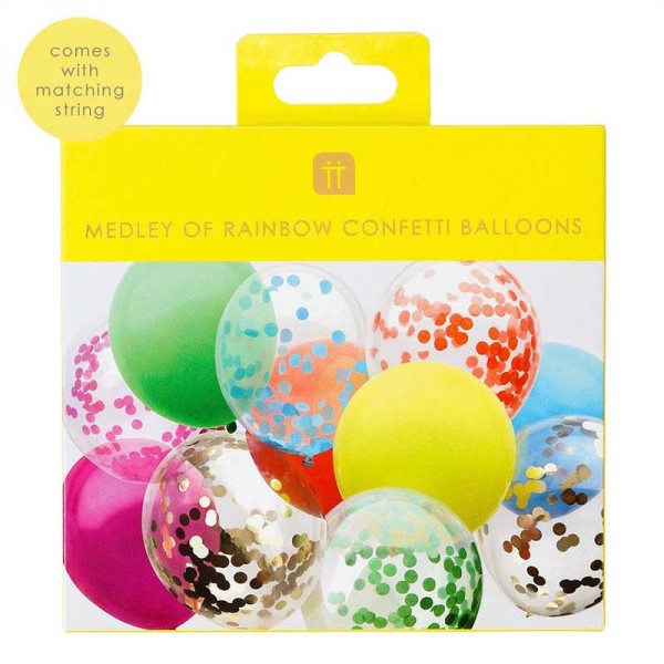 Rainbow Confetti Balloons - Image 2